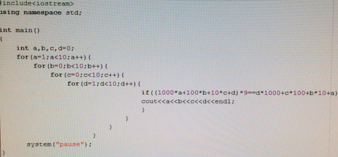 abcd×9等于dcba怎么解答