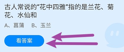 古人常说的花中四雅指的是兰花、菊花、水仙和