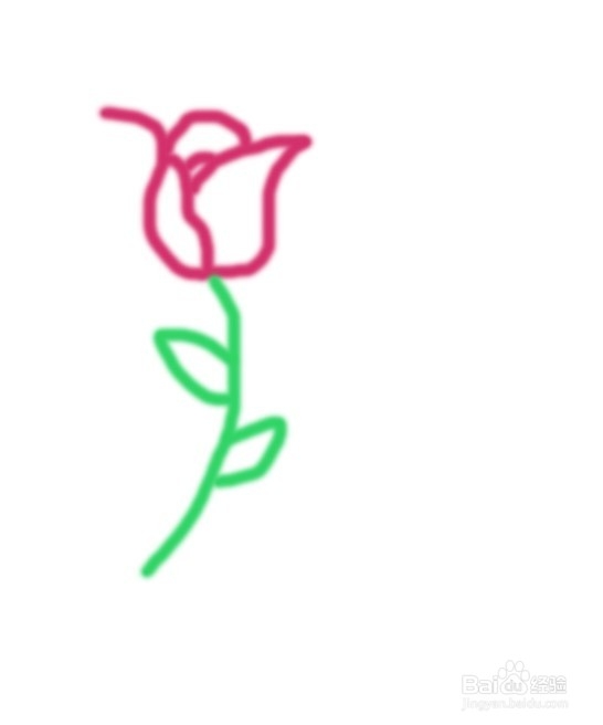 教孩子画玫瑰花