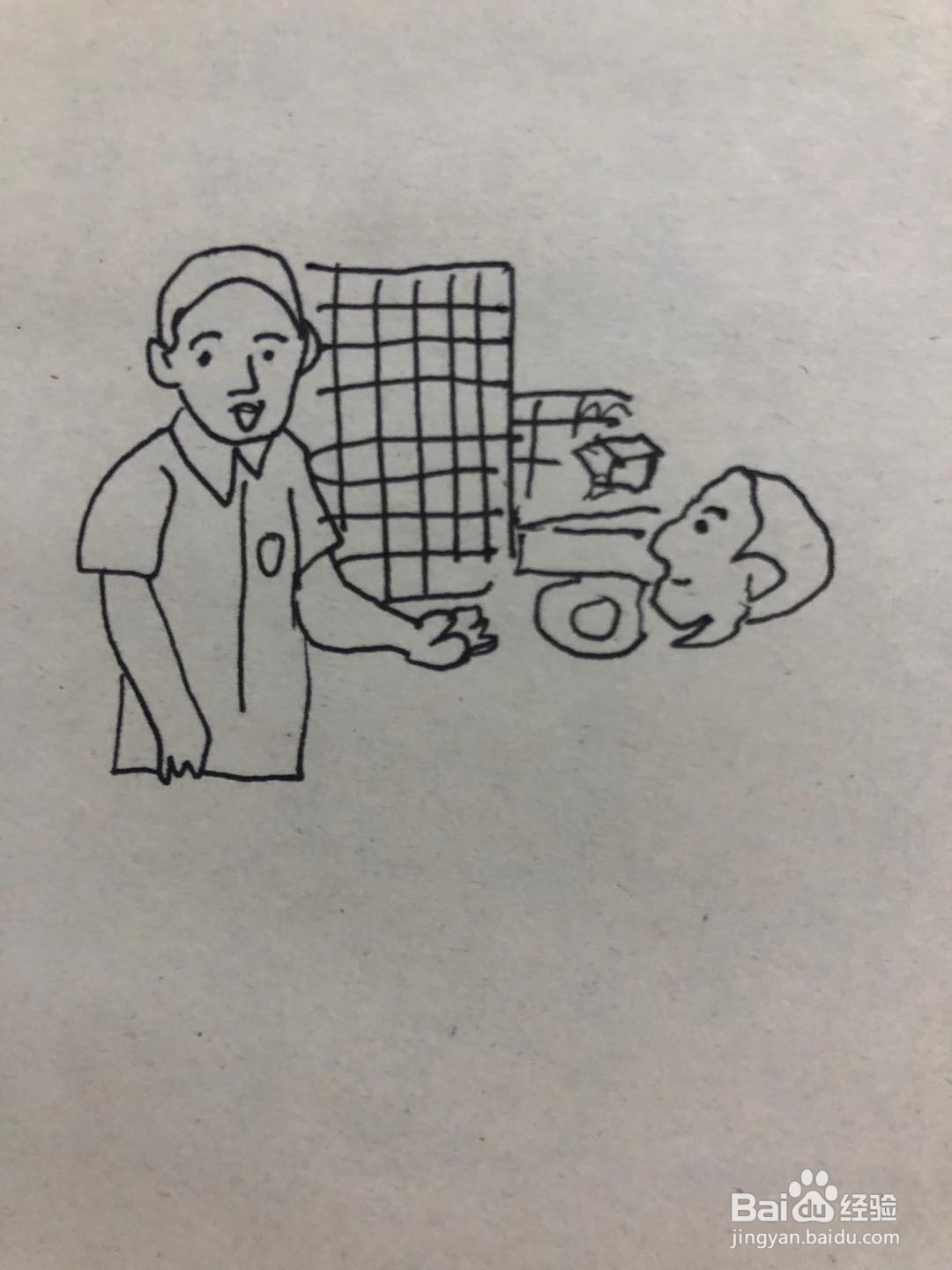 菜市场简笔画
