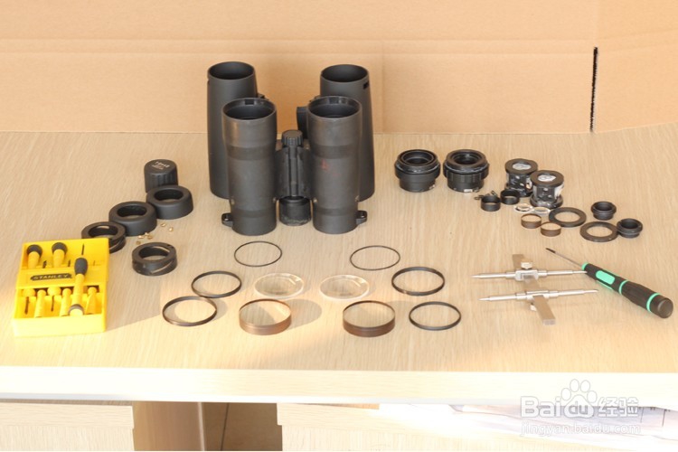 屋脊结构双筒望远镜拆解图望远镜结构图