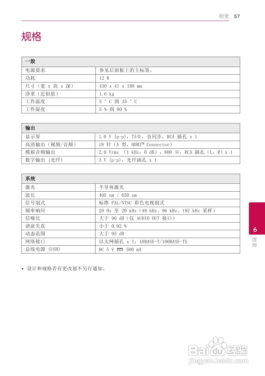 LG BP420蓝光播放器使用说明书:[3]