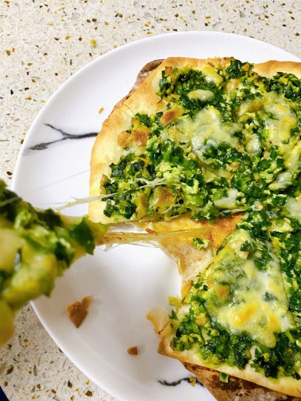 韭菜鸡蛋虾仁饼