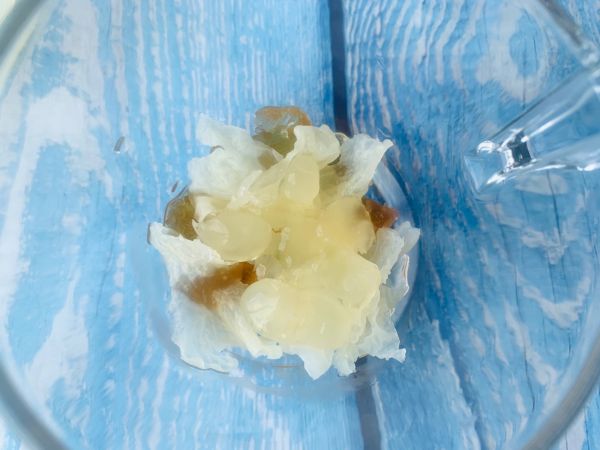 桃胶皂角米雪耳枸杞糖水