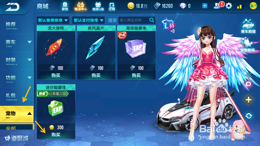 QQ飞车手游如何领养宠物