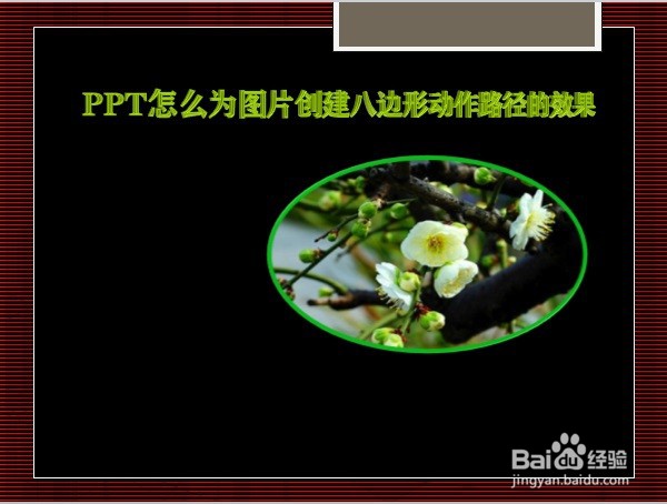 PPT怎么为图片创建八边形动作路径的效果