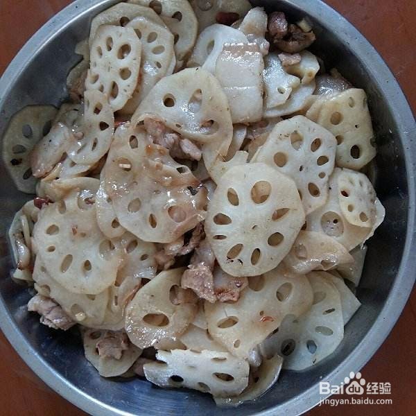 藕的做法——藕片炒肉