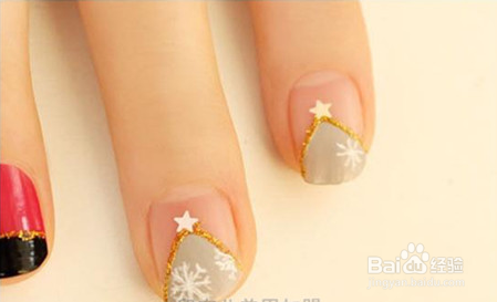 法式雪花美甲教程