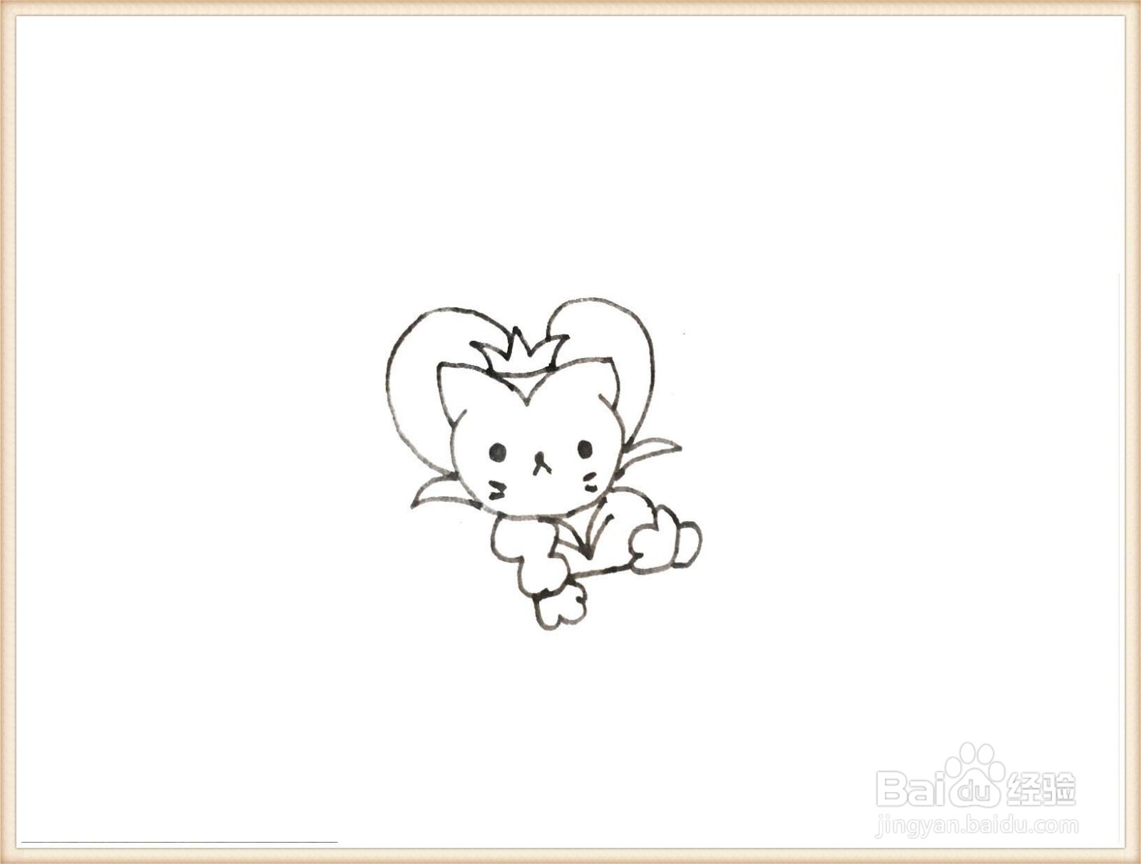 一笔一笔教你画动漫猫公主简笔画