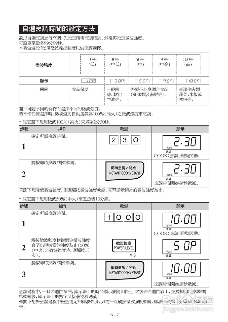 声宝R-242E型微波炉说明书:[1]