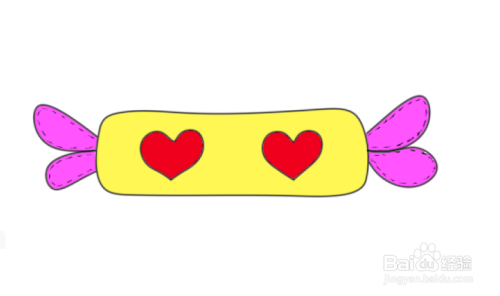 简笔画--q版糖果型抱枕的画法