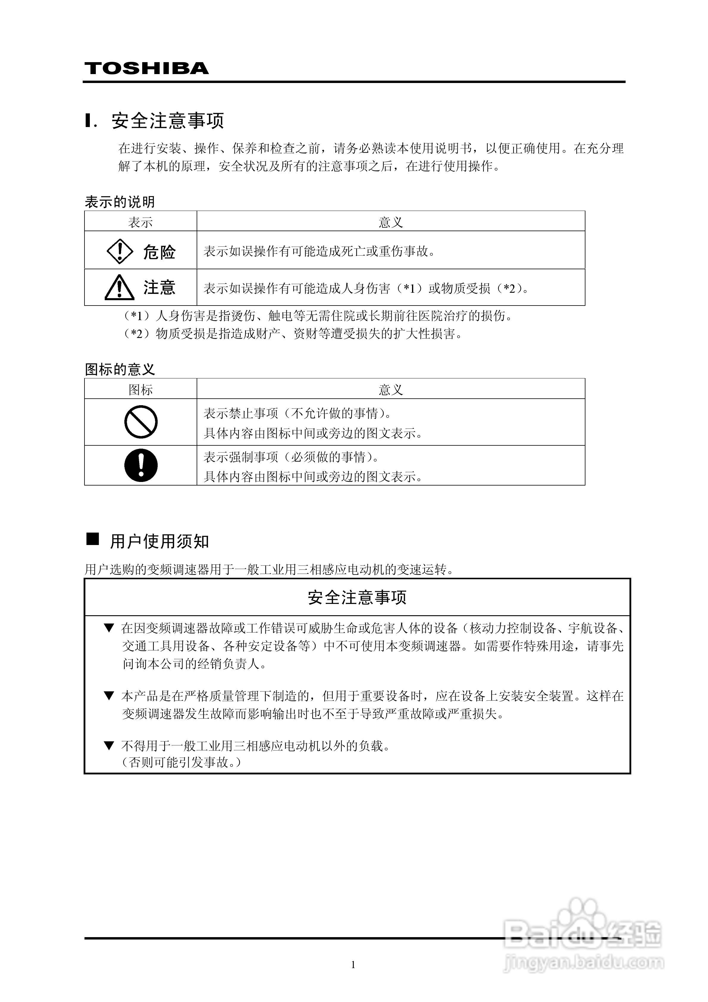 东芝VPFP-4315KP变频器中文说明书:[1]