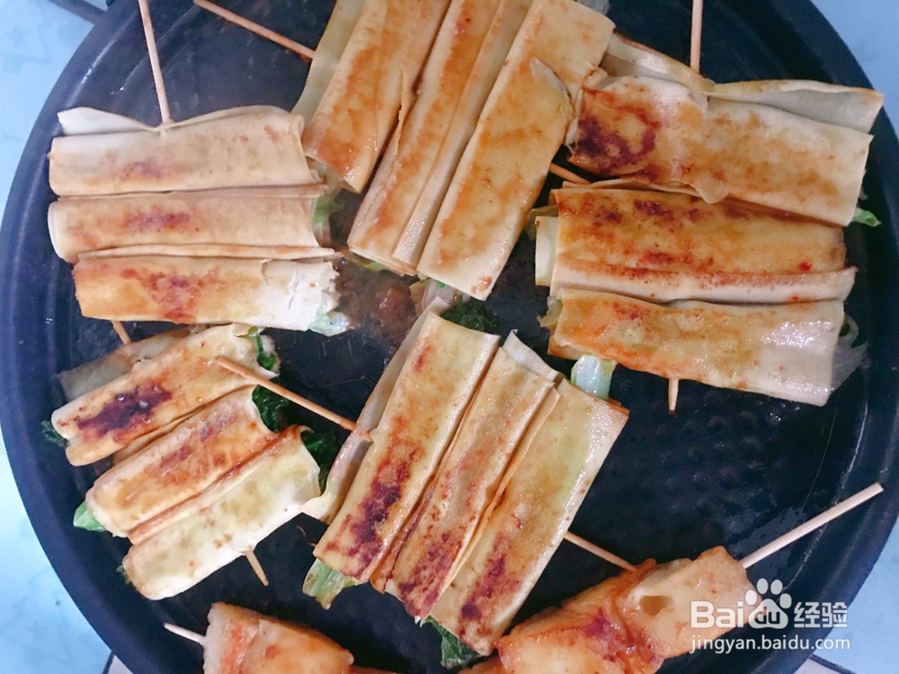 妈妈教我做的豆皮生菜卷