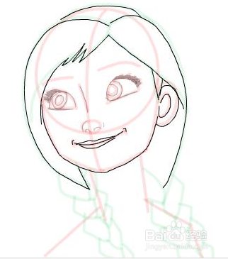 简笔画 - 冰雪奇缘安娜公主