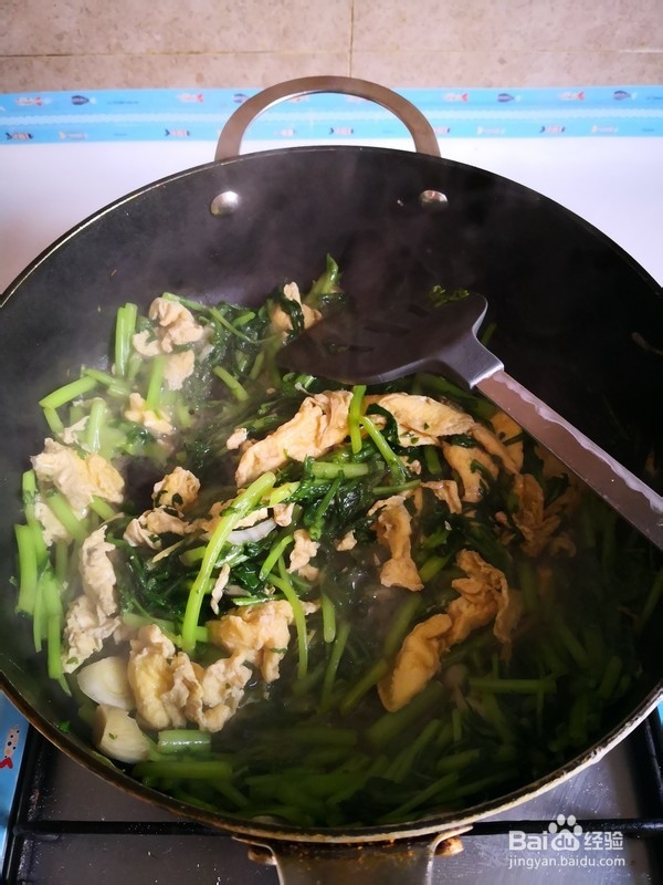 如何制作茼蒿炒鸡蛋