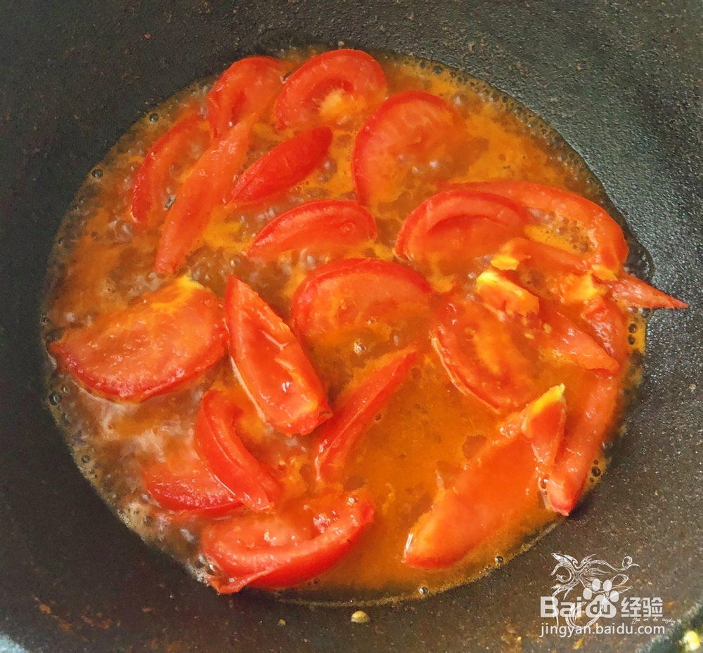 给对象做的番茄鸡蛋炒面