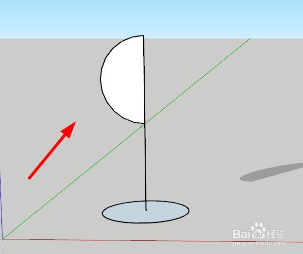 sketchup怎么画一个半径50米为球体