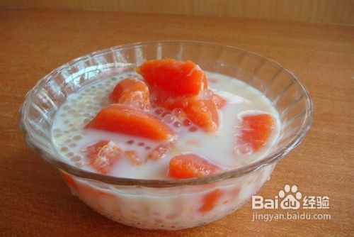 自制美味的木瓜西米露