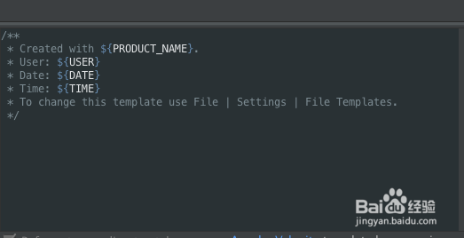 修改IntelliJ IDEA代码头注释