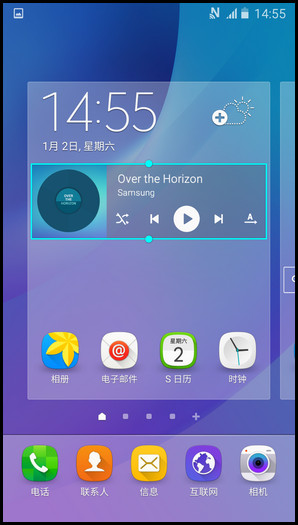 Samsung Galaxy J7(2016)SM-J7108(5.1.1)如何添加小组件?