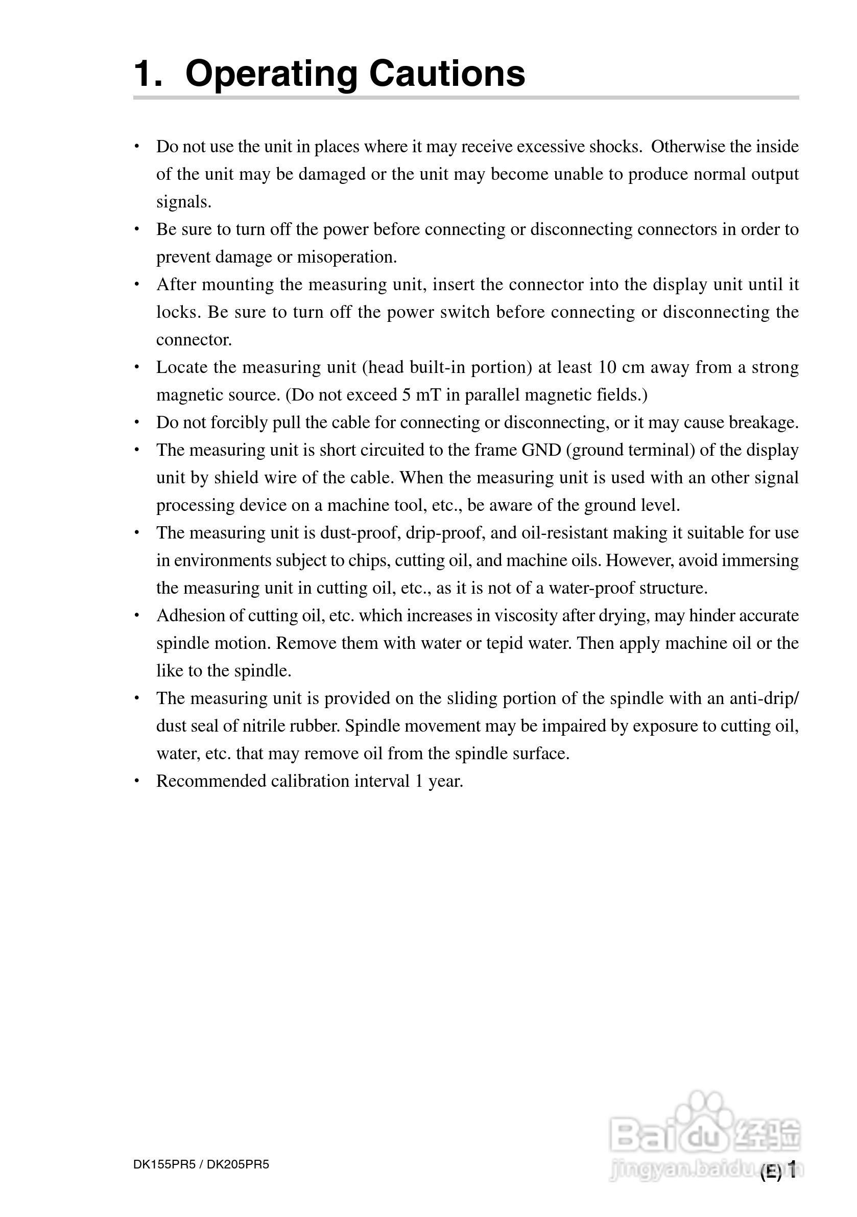 SONY DK155PR5PR5/DK205PR5数字测量器使用说明书:[4]