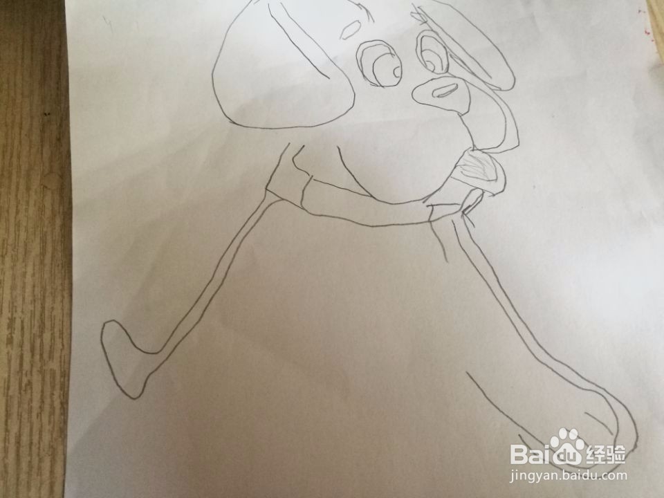 小狗的简笔画步骤