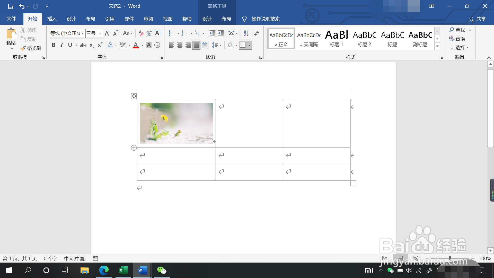word表格如何插入图片