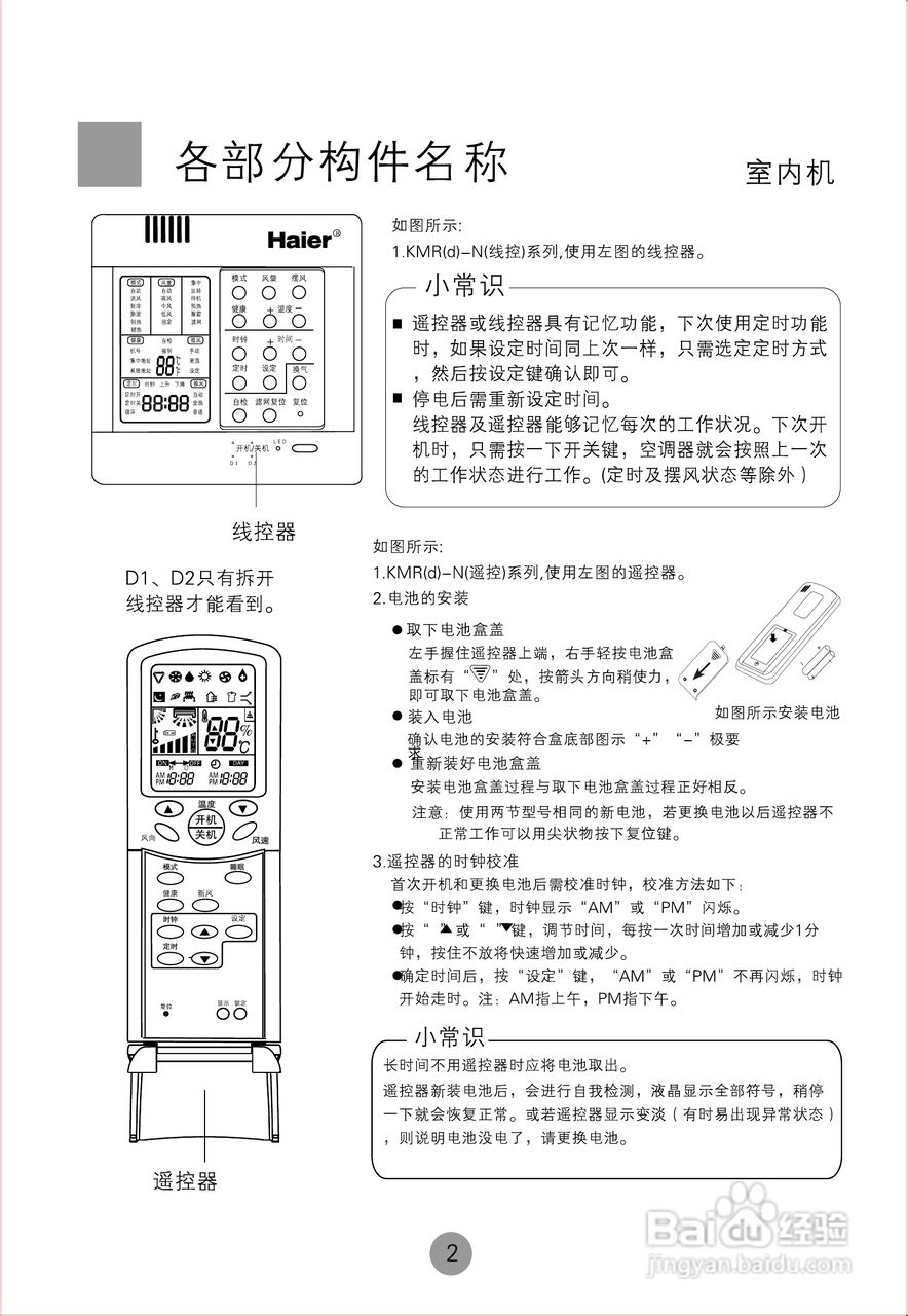 海尔KMR(d)-40N空调使用说明书:[1]