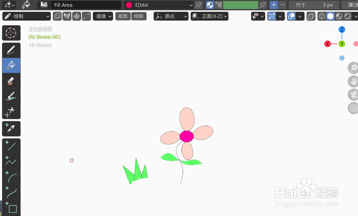 如何使用blender快速设计一片花草的简图模型