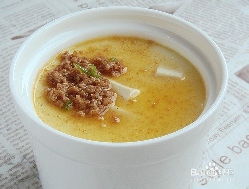 肉沫豆腐蛋羹蟹黄煲