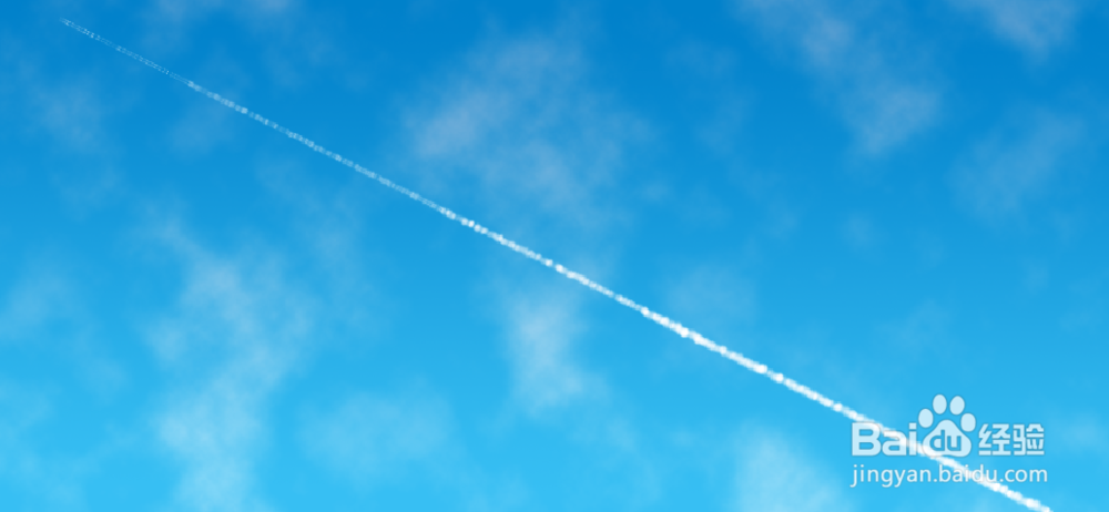 如何使用PS在蓝天下画一个飞机?