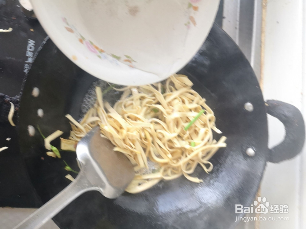 韭菜苔炒豆皮/千张怎么做好吃