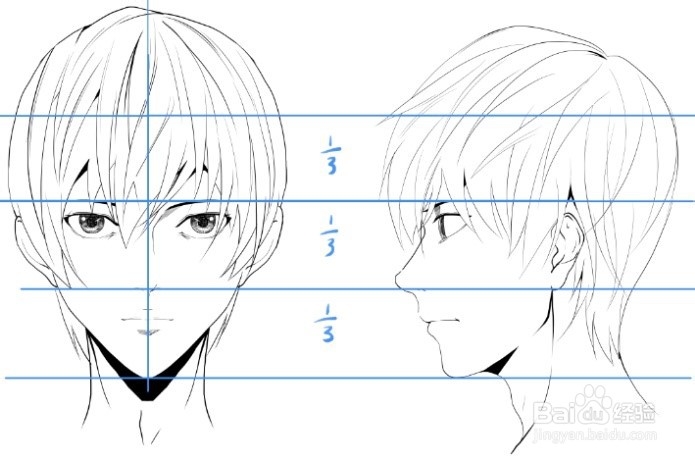 二次元五官比例怎么画