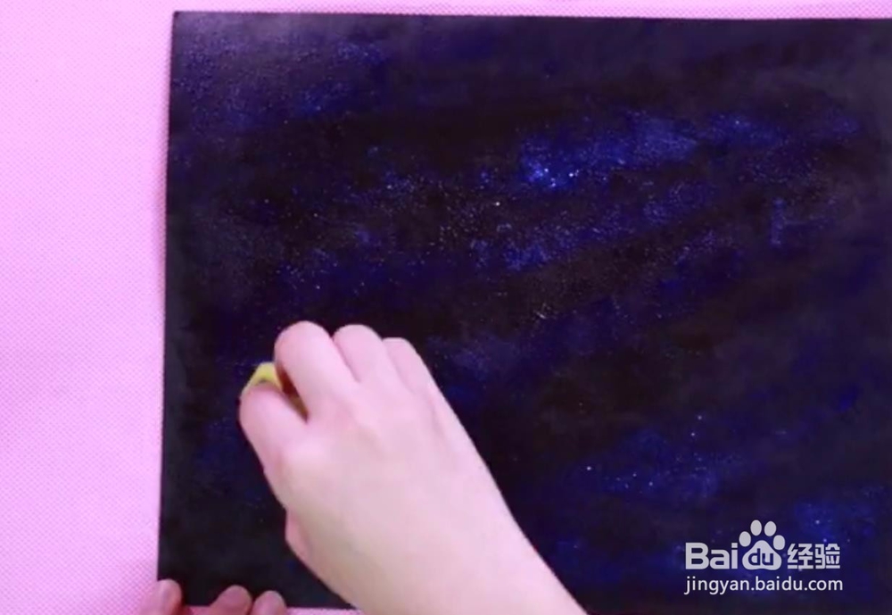创意手指作画法/简单的创意星空画法!