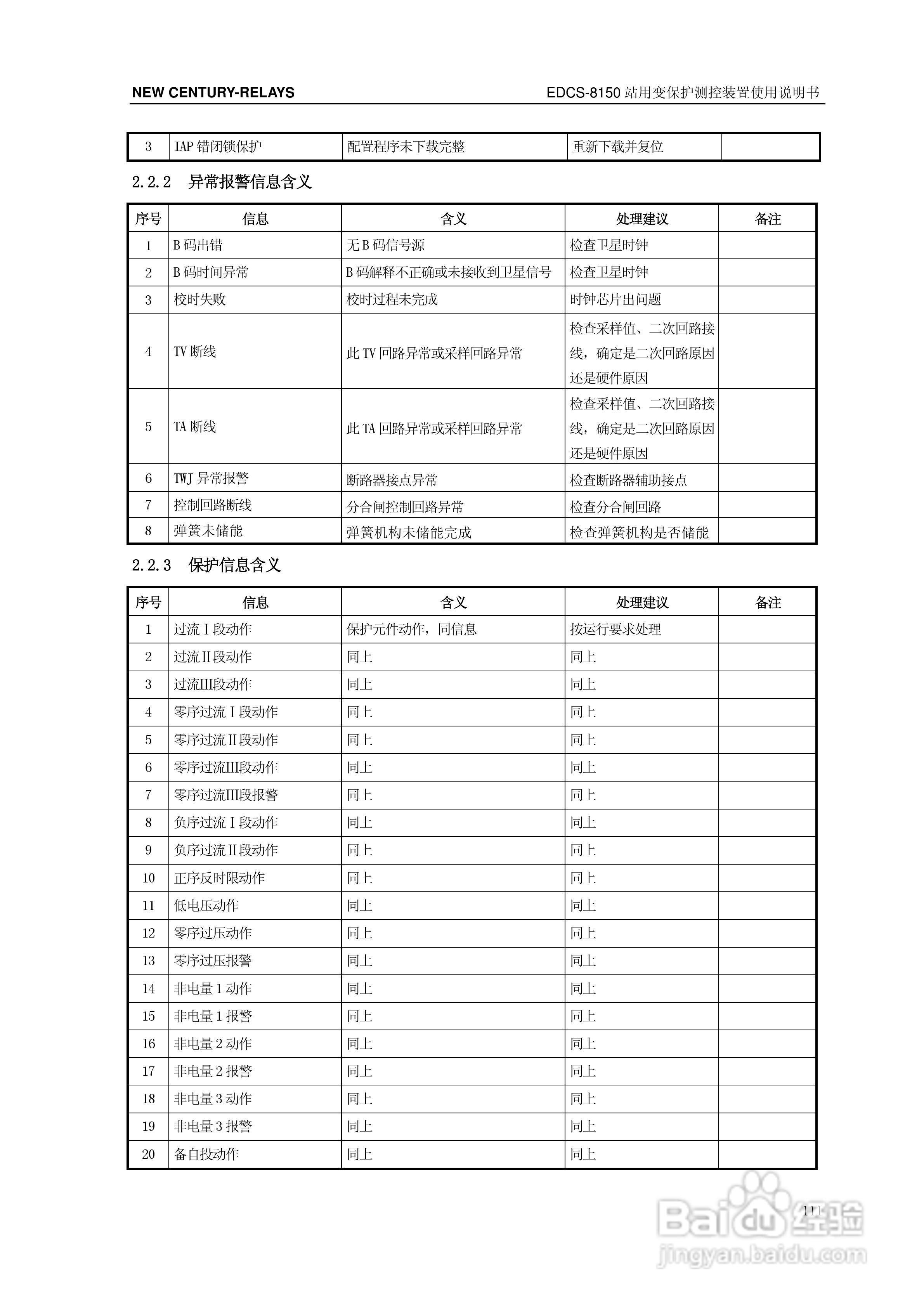新世纪EDCS-81503站用变保护测控装置说明书:[12]