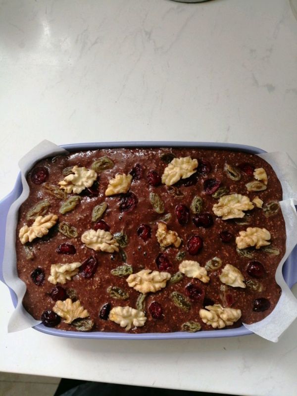 香蕉燕麦布朗尼