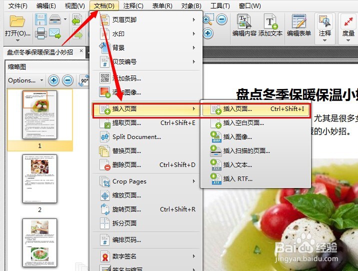 pdf编辑器中文版怎样在pdf中插入新页面