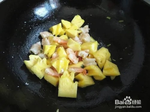 菠萝炒鲜虾仁