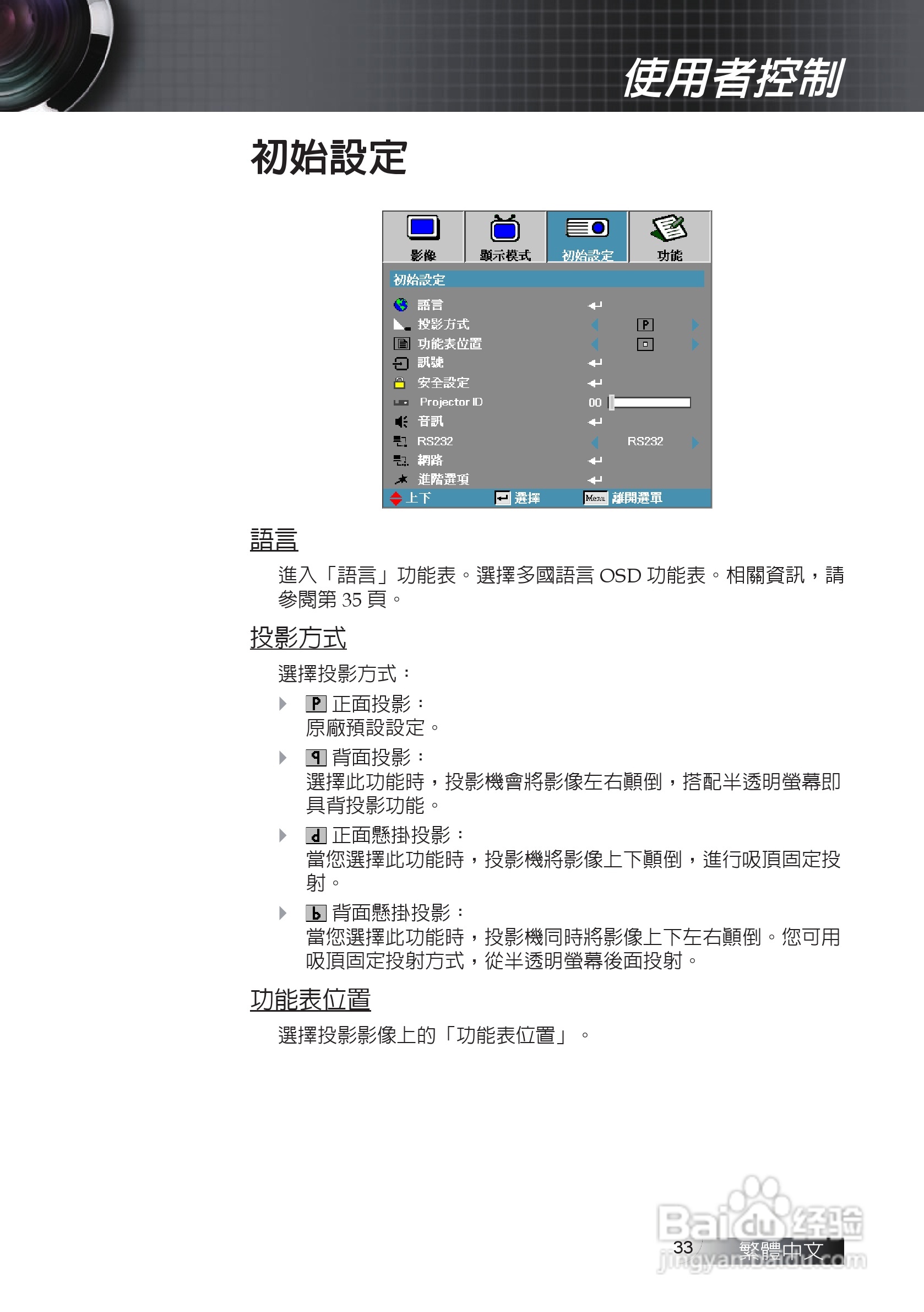 奥图码EX611投影机使用说明书:[4]