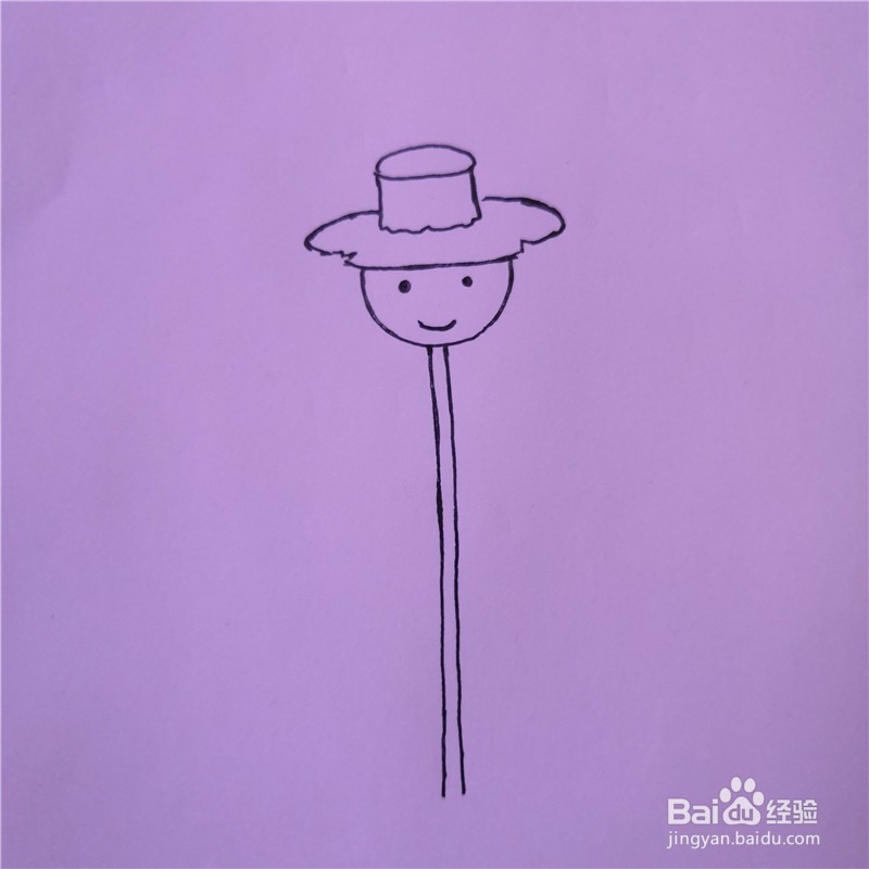 怎么画稻草人的简笔画?