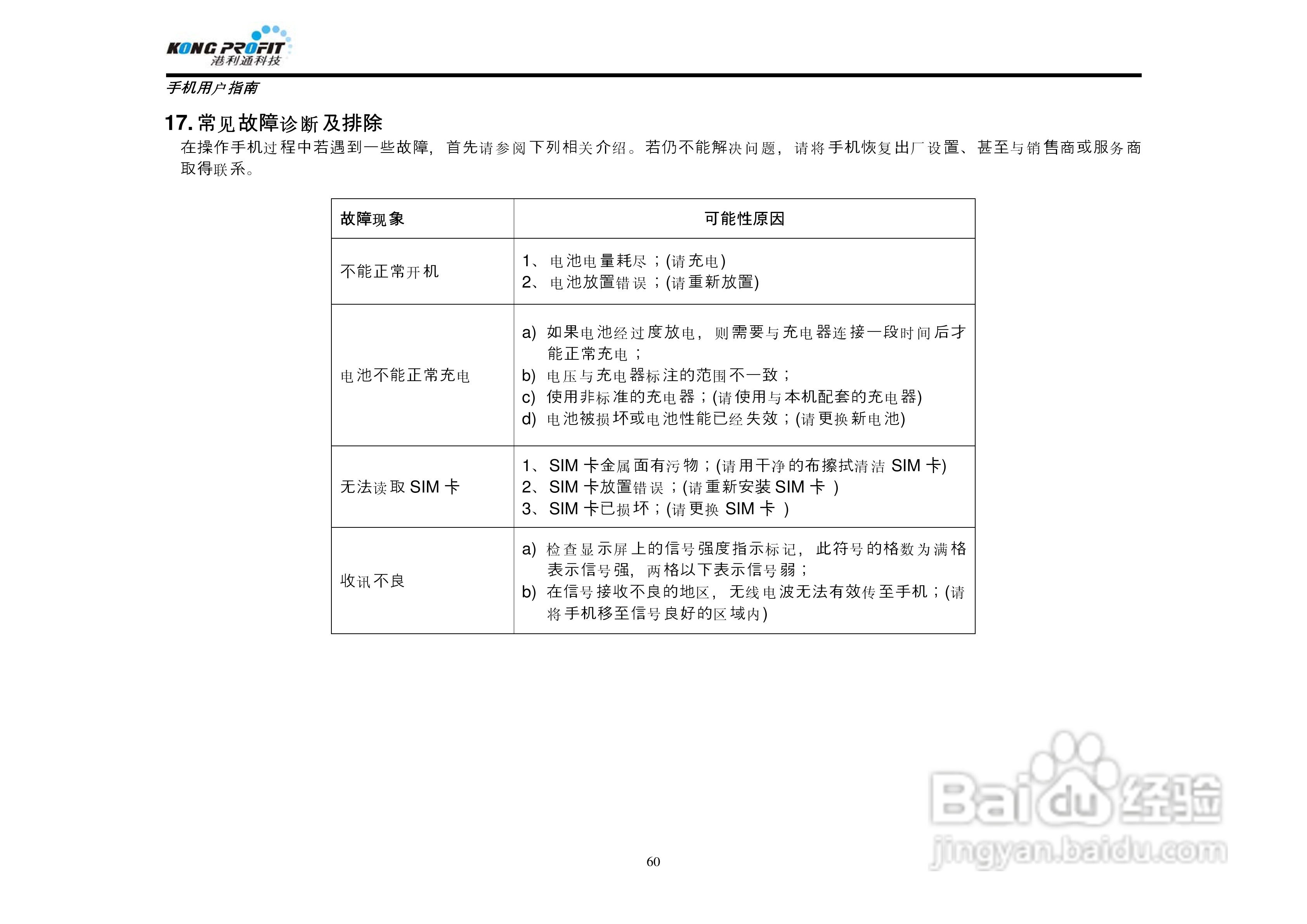 港利通手机KPT K578型使用说明书:[6]