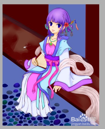 SAI绘画古装全过程 超详细