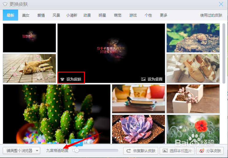怎么设置浏览器背景/皮肤