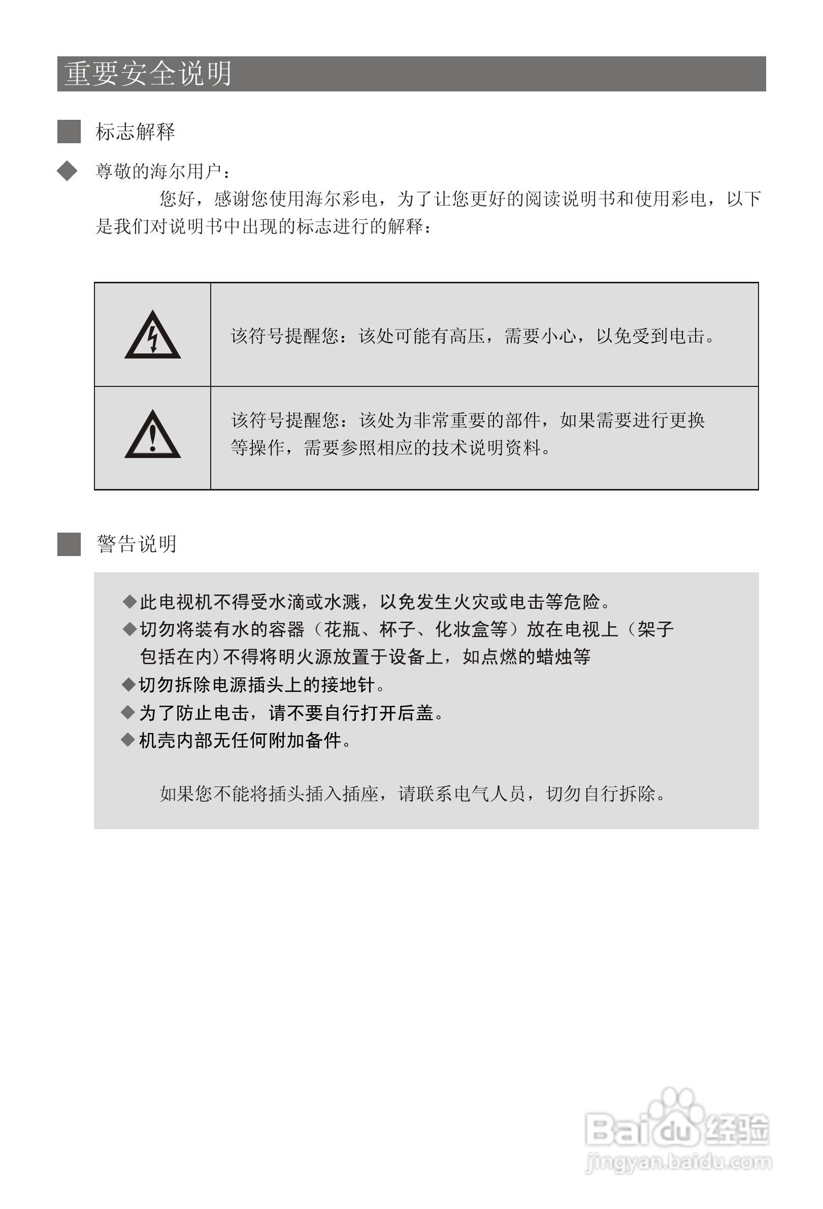 海尔21FB1彩电使用说明书:[1]