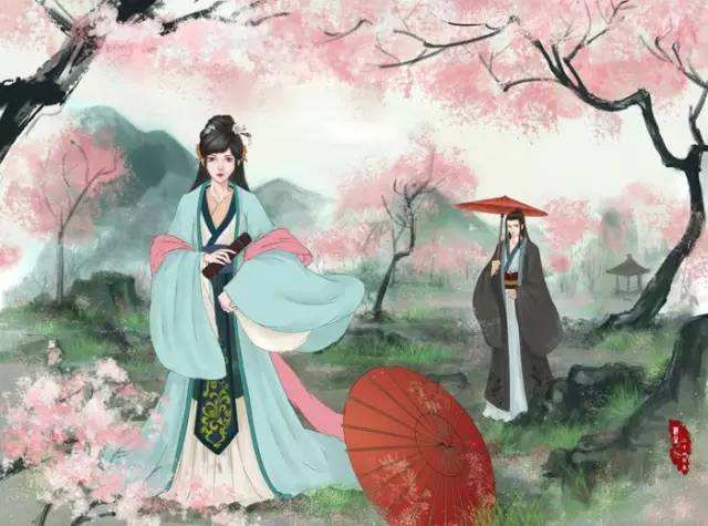 关于爱情的唯美古风的诗句 多一点谢谢