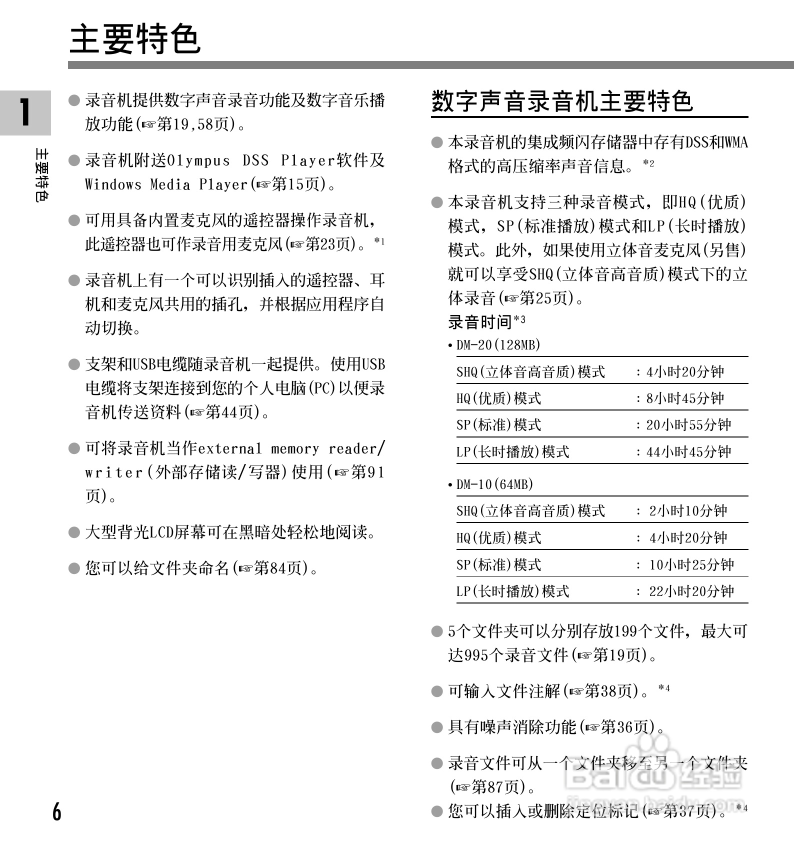 奥林巴斯录音笔DM-10型使用说明书:[1]