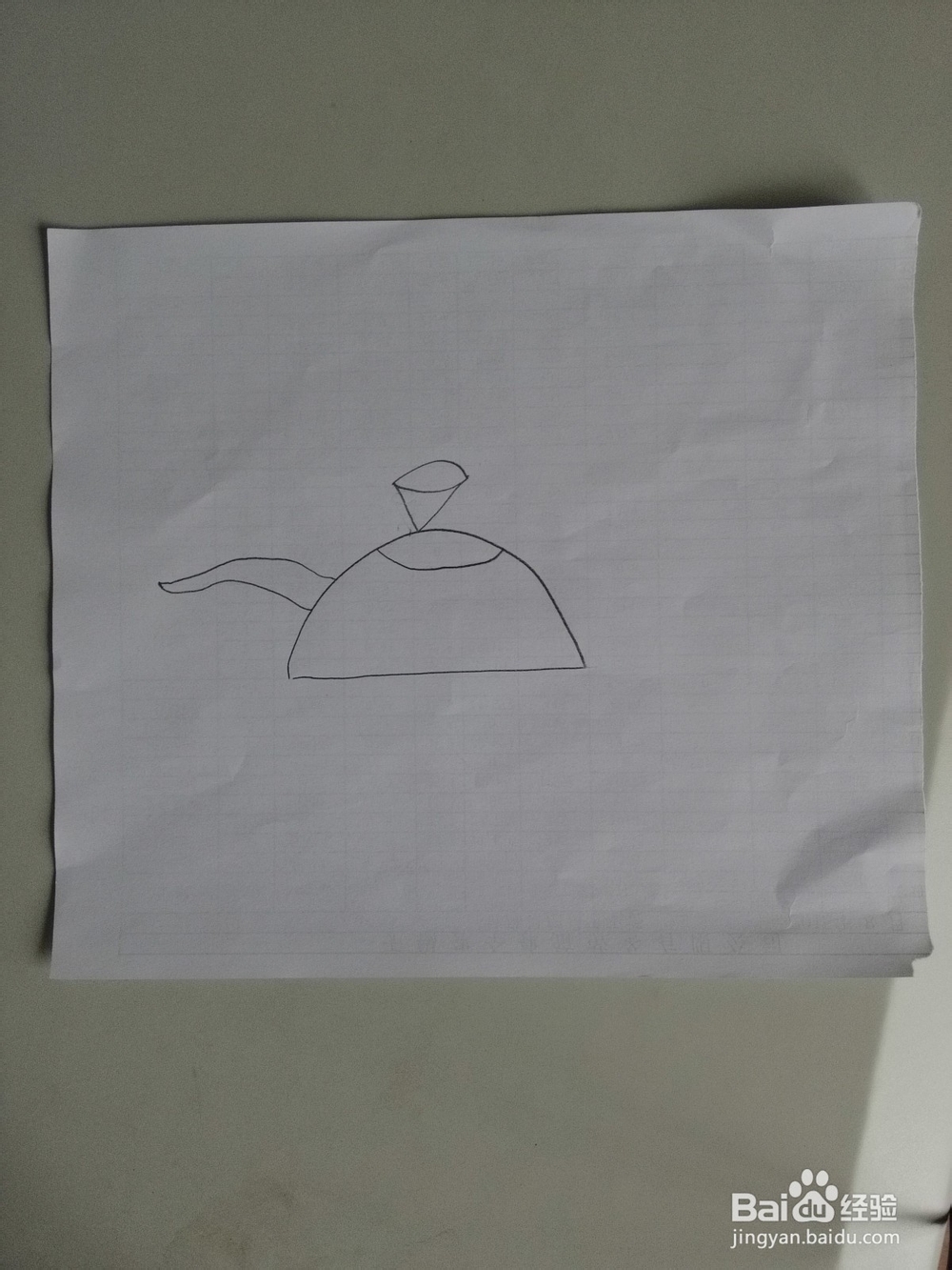 简笔画——怎么用铅笔画水壶