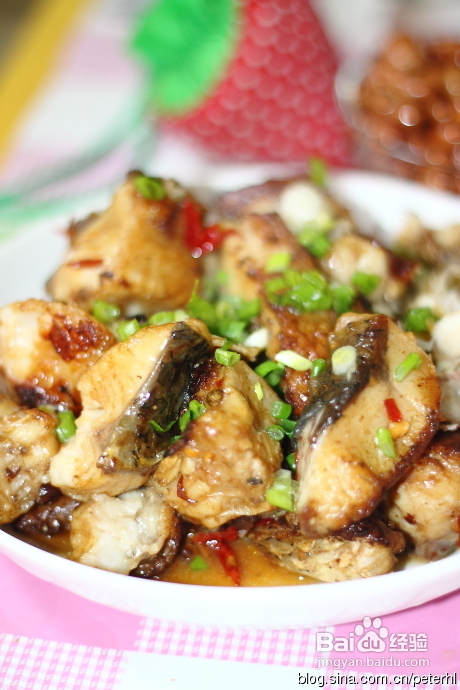 美味的红烧鱼块
