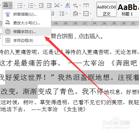 WPS中怎么输入带圈字符