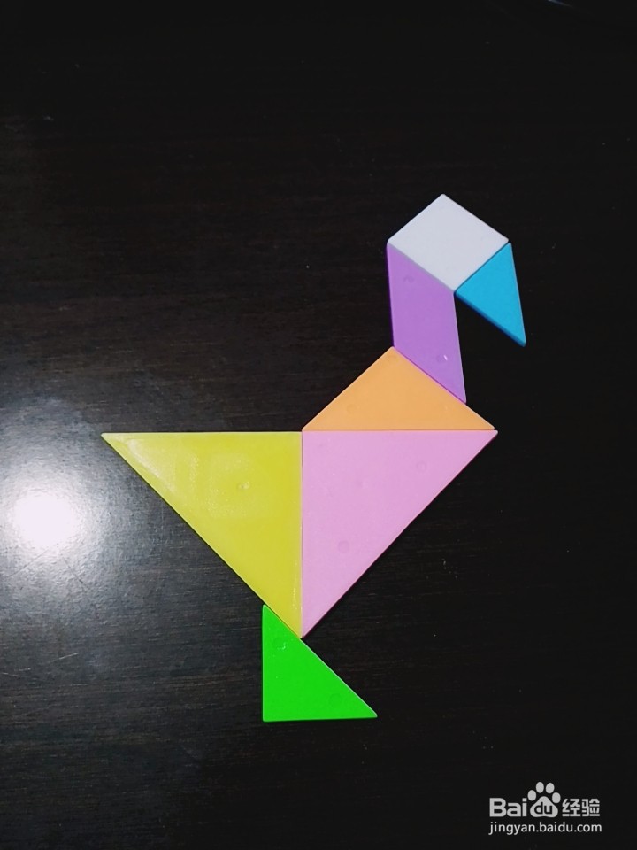 怎样用七巧板拼一只站立的大秃鹫(27)